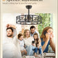 23 Inch Matte Black Fandelier Bladeless Ceiling Fan
