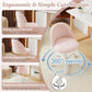 Pink Teddy Desk Chair With Lumbar Support And Wheels