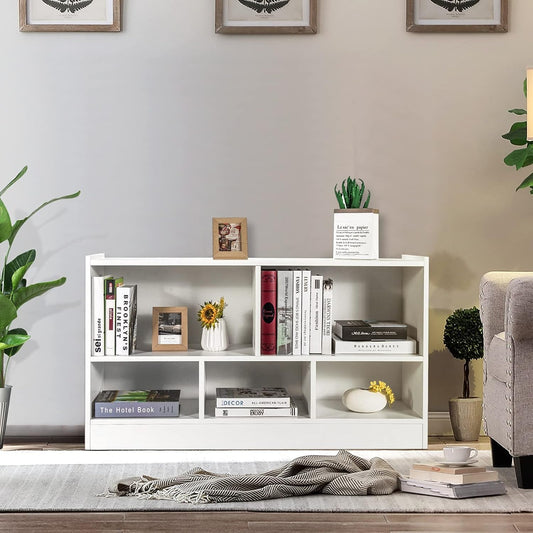 White 44 Inches Multifunctional Engineered Cube Bookcase