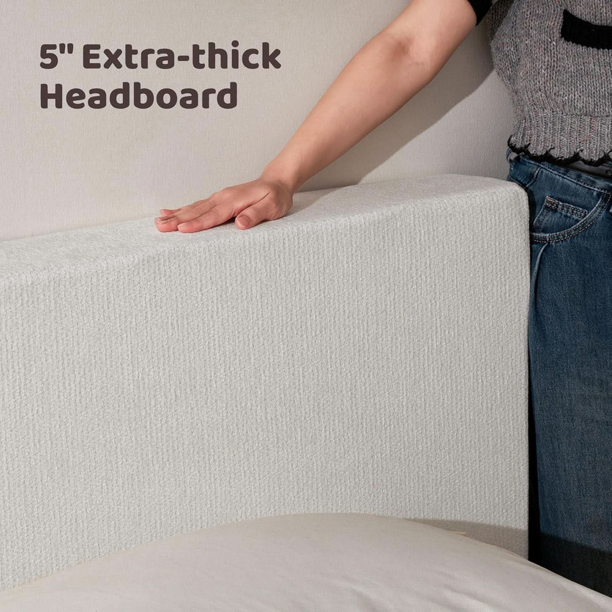 Snow White Memory Foam Plus Plat form Bed King Bed Frame
