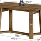 47-Inch Rustic Brown Rectangular Dining Table Geometricbase