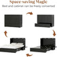 Queen Murphy Bed Cabinet Contemporary Black Finish