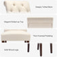 Beige Tufted Upholstered Parsons Dining Chairs Set