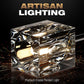12-Light Black Gold Chandelier Ceiling Light Fixture