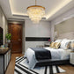 Gold Crystal Chandelier 22.9in Ceiling Pendant Light-4