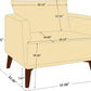 Oversized Camel Upholstered Accent Chair Living Room