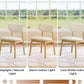 Cream Upholstered Dining Chairs Midcentury Oak Frame