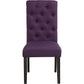Purple Tufted Dining Chairs Set Of 2 For Dining Room