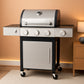 Stainless Porcelain Enamel Propane Grill With Side Burner