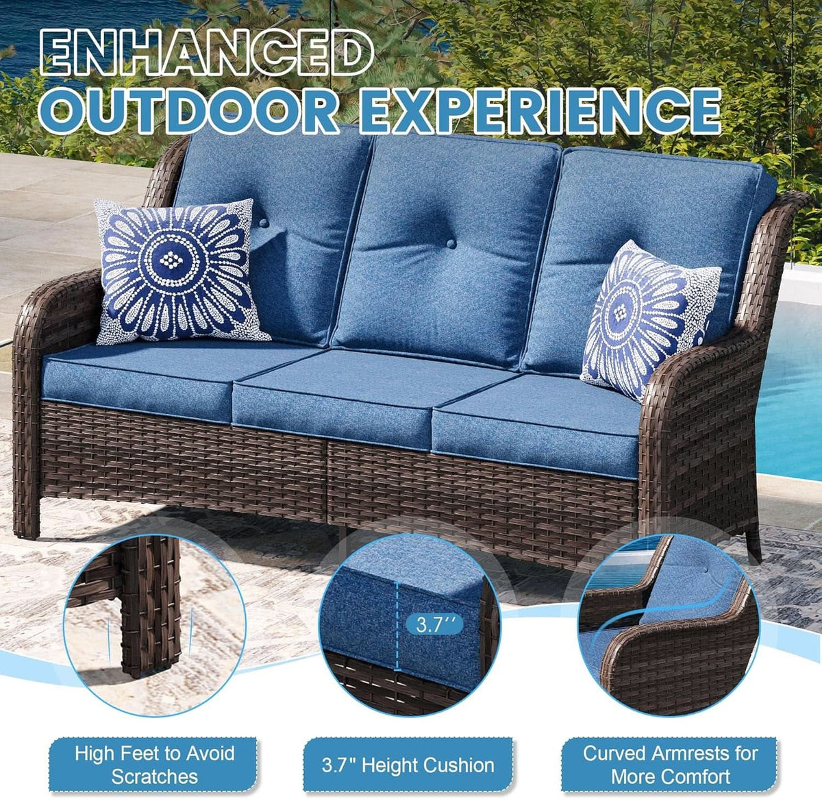 Outdoor Patio Furniture Set with Fire Pit Table-2