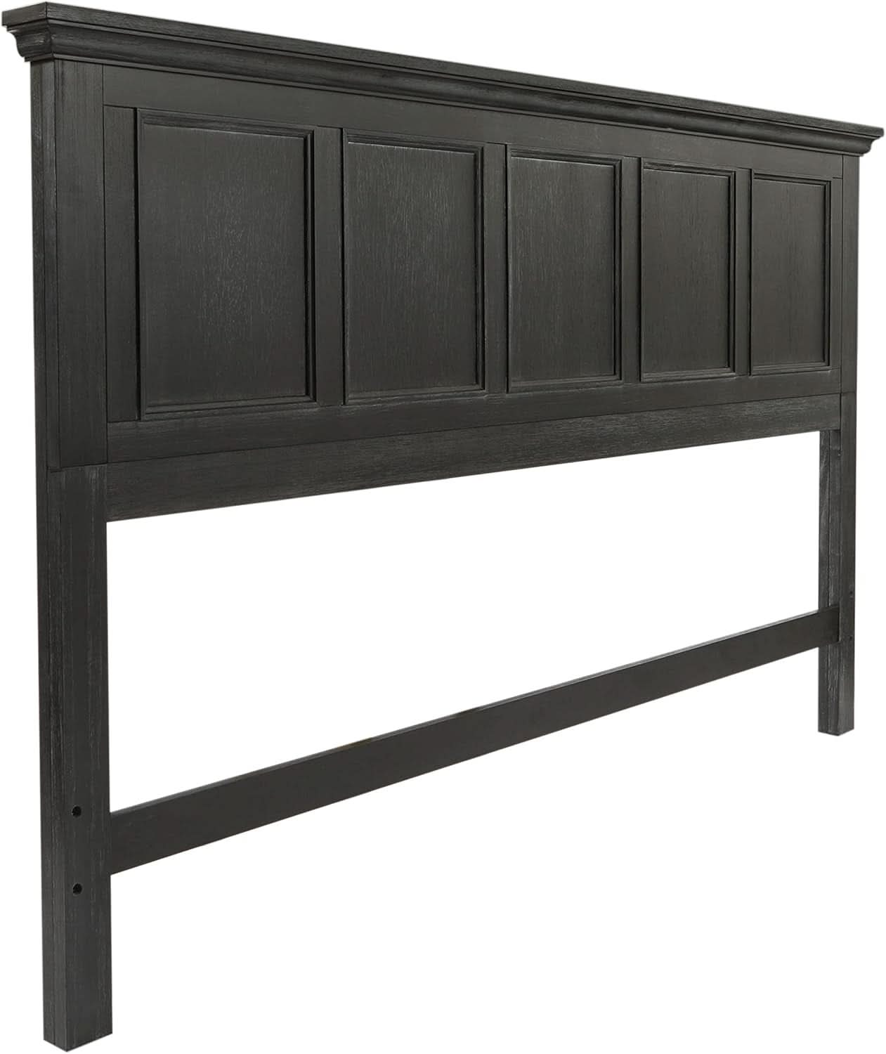 Rustic Black King Headboard - Durable Mahogany Wood