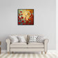 Framed Dragonfly Floral Impressionist Canvas Wall Art