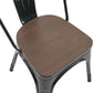 Stackable Metal Dining Chair 18 Inch For Kitchen Use