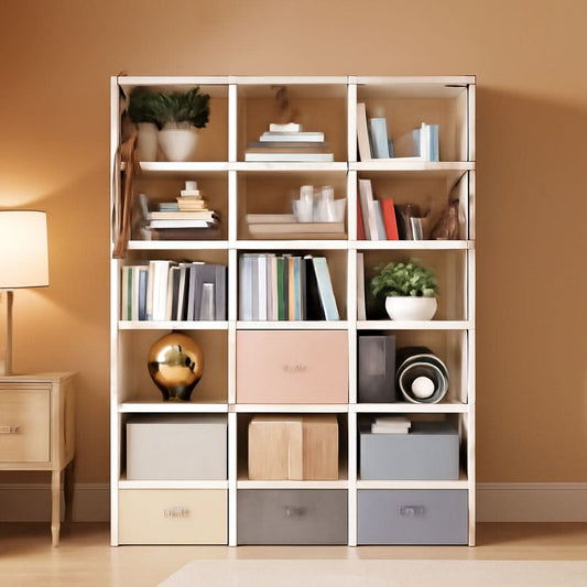 18 Cube Black Bookcase Storage Organizer Tall Metal