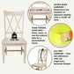 Two Unfinished Parawood Dining Chairs With X Back