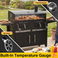 63Inch Cabinet Charcoal Grill Smoker With FoldingTables