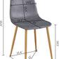 Grey Velvet Dining Chairs Set Of 4 For Dining Room