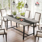 Industrial Dining Table 70.9 Inches Distressed Gray