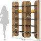 Farmhouse Bookshelf 70.87 Inches Double Wide Bookcase