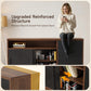 Fifty Five Inch Walnut Sturdy File Cabinet With Drawers