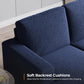 89 Inch Navy Blue Deep Seats Oversized Sofa Living Room-3