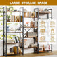 Industrial 14 Shelving Brown Bookcase Display Unit