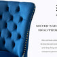 Blue Velvet Dining Chair Set Of 2 With Tufted Nailhead Trim