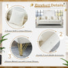 Two Piece Living Room Sofa Set White Teddy Boucle With Loveseat And Three Seater Deep Seat Cushioned Upholstered Sofa