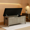 Oakwood Storage Chest Bench With Cushioned Seating