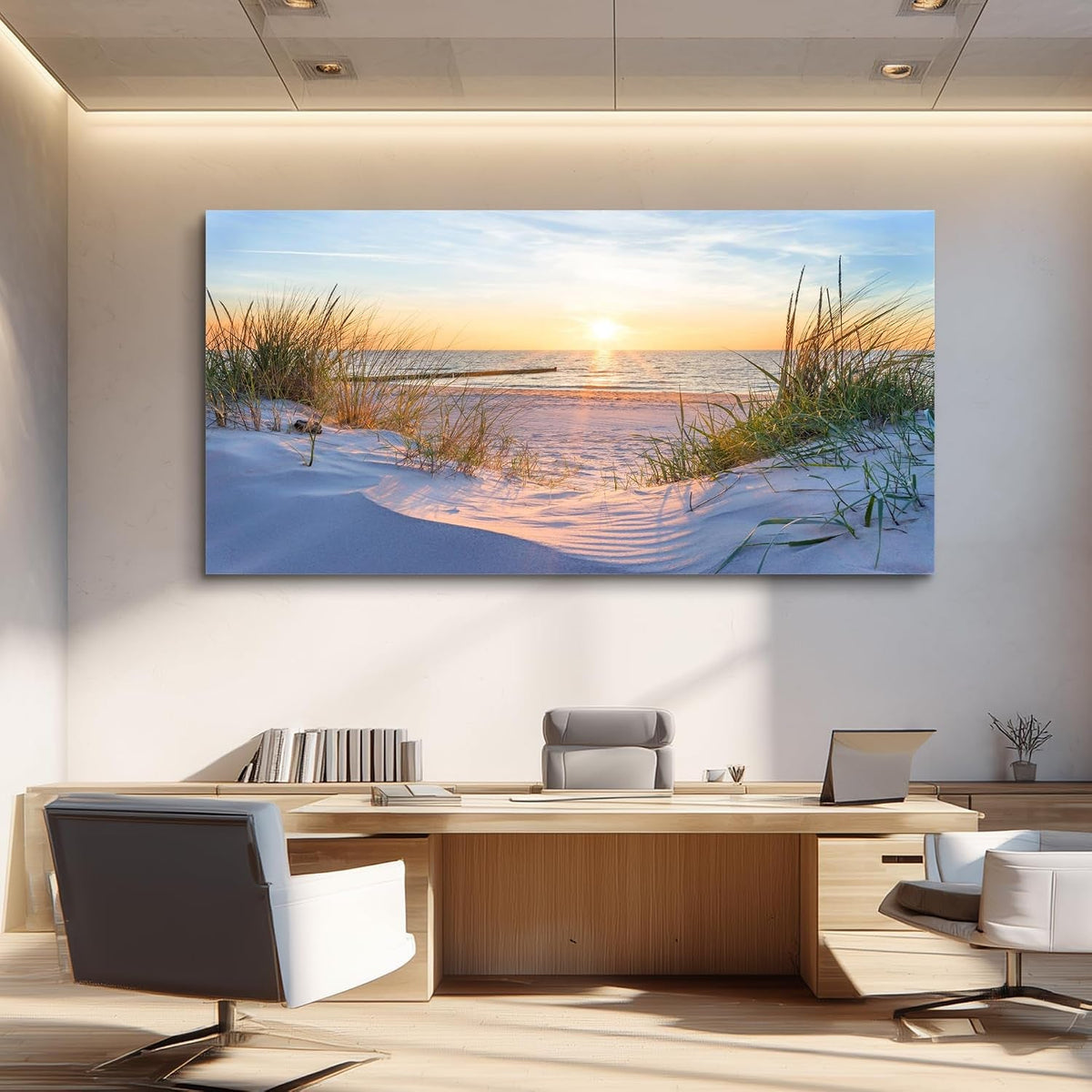 Deep Blue Ocean Museum Quality Seascape Canvas Wall Art