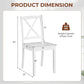 White Rubberwood Dining Chairs Curved Back Collection