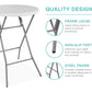 Bar Height Folding Table Indoor Outdoor Patio Table