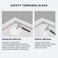 Bathroom Mirror 55x32Inch White Matte Beveled Frame