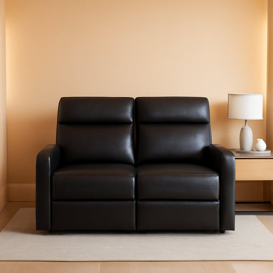 Espresso Manual Reclining Loveseat For Living Room