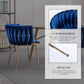 Blue Wingback Dining Chairs Set Of Four Modern Style