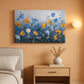 Cerulean Yellow Wildflower Wall Art TwentyByFortyInch Canvas