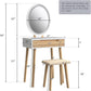 Makeup Vanity Table Compact With Illuminated Mirror