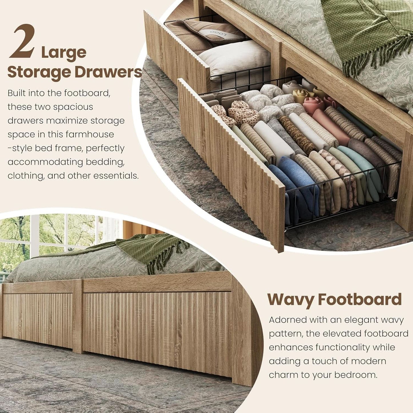 Queen Size Bed Frame With Premium Storage Solutions-3