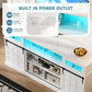 White Brown Farmhouse TV Stand 80 Inch Televisions