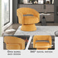 360Degree Swivel Accent Chair Corduroy Yellow Office