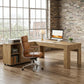 Sixty Three Inch L Shaped Desk WithStorage Drawers Brown Finish Executive Desk Premium
