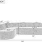 Extra Large Sectional Sofa with Elegant Curved Design