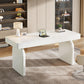 63 Inch White Desk With Drawers Modern Office Desk
