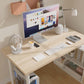 L Shaped Desk 47Inch White Walnut Home Office Storage