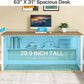 L Shaped Desk Walnut Sixty Three Inch Executive Desk