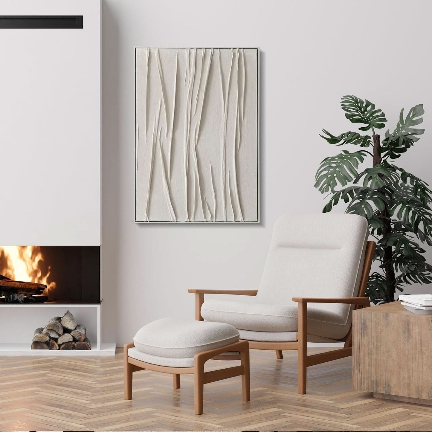 Beige Textured Wall Art 28 By 40 Inches Framed Masterpiece