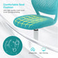 Turquoise Height Adjustable Kids Desk Chair With Lumbar Support