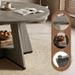 Round Extendable Dining Table Concealed Storage Shelf