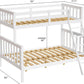 Premium Convertible Twin Over Full Bunk Bed With Rails