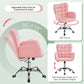 Pink Ergonomic Office Chair With Adjustable Height